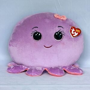 Ty Octavia Octopus Squishy Beanie Medium 10 Inches Purple NWT